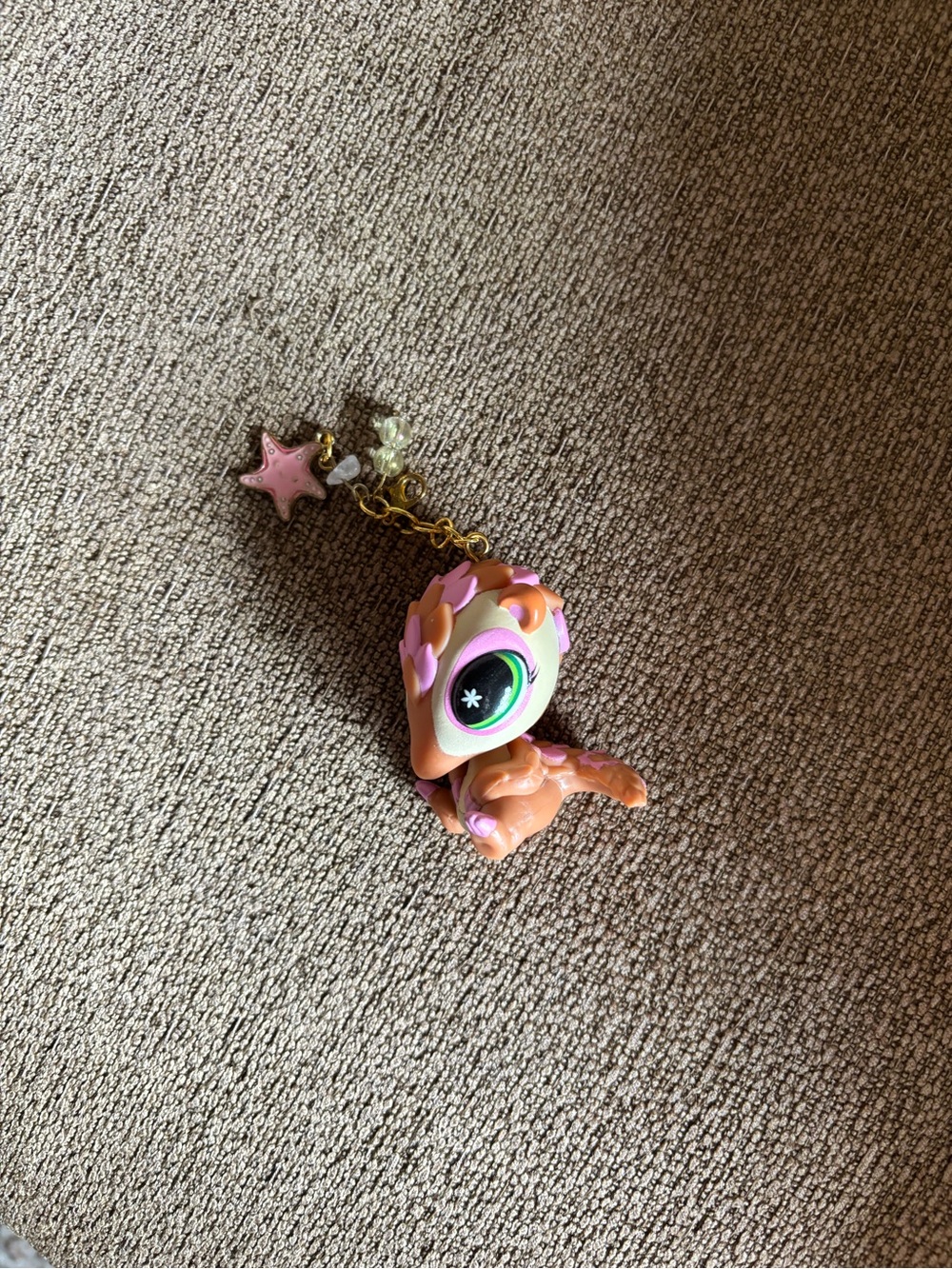 Littlest Pet Shop Peach and Pink Sea Creature Keychain
